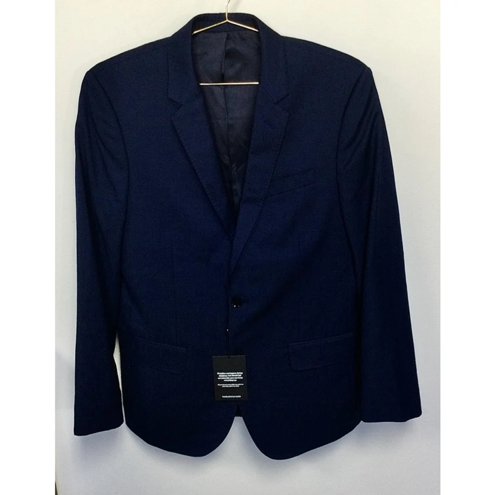 Men's The Black Tux Blazer Blue Italy tollegno 1900
